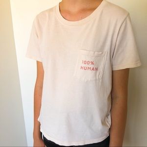 Everlane 100% Human Box-Cut Tee in Small Print S